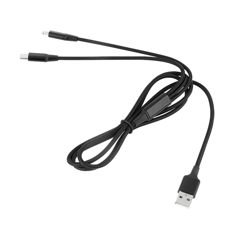 Καλώδιο USB A βύσμα - Βύσμα USB C / βύσμα κεραυνού (2 σε 1) 1μ