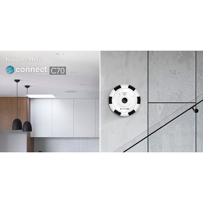 Kruger&Matz Connect C70 Tuya FishEye κάμερα Wi-Fi εσωτερικού χώρου