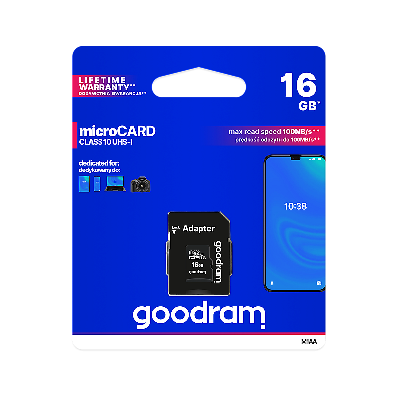 Κάρτα μνήμης microSD 16GB UHS-I Goodram με προσαρμογέα