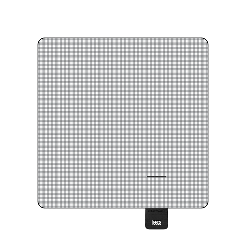 Κουβέρτα χαλάκι για πικνίκ με μόνωση 200x200 cm TEESA - γκρι πλέγμα