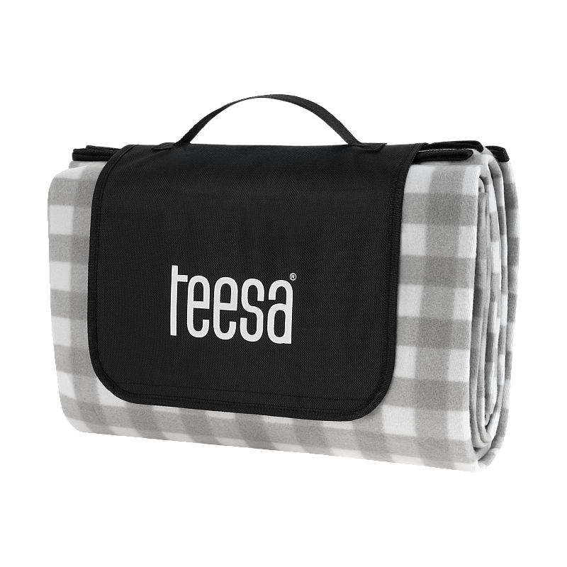 Κουβέρτα χαλάκι για πικνίκ με μόνωση 200x200 cm TEESA - γκρι πλέγμα