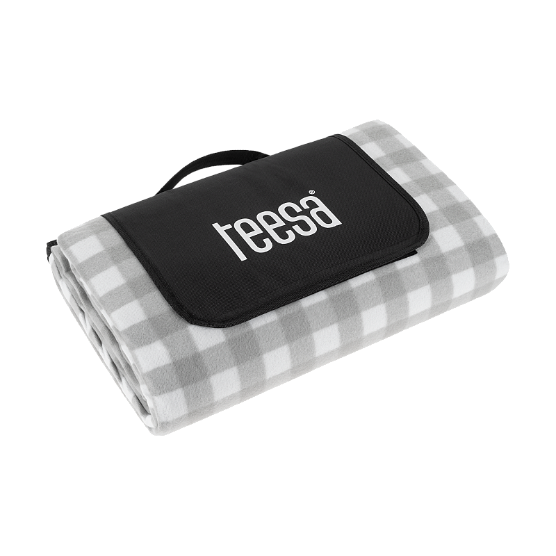 Κουβέρτα χαλάκι για πικνίκ με μόνωση 200x200 cm TEESA - γκρι πλέγμα