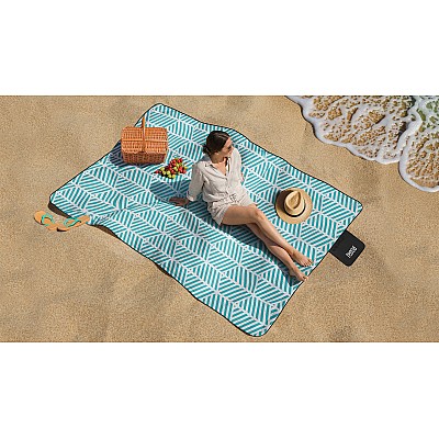 Θερμομονωμένη κουβέρτα για πικνίκ με μακρύ λουρί 200x300 εκ. TEESA - μπλε καρφί