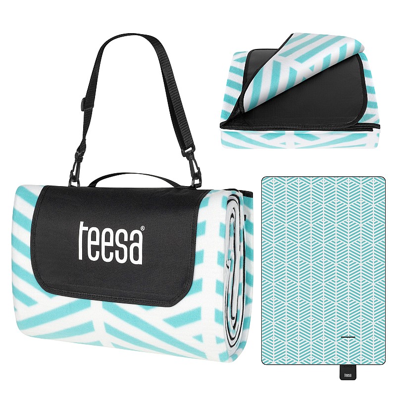 Θερμομονωμένη κουβέρτα για πικνίκ με μακρύ λουρί 200x300 εκ. TEESA - μπλε καρφί