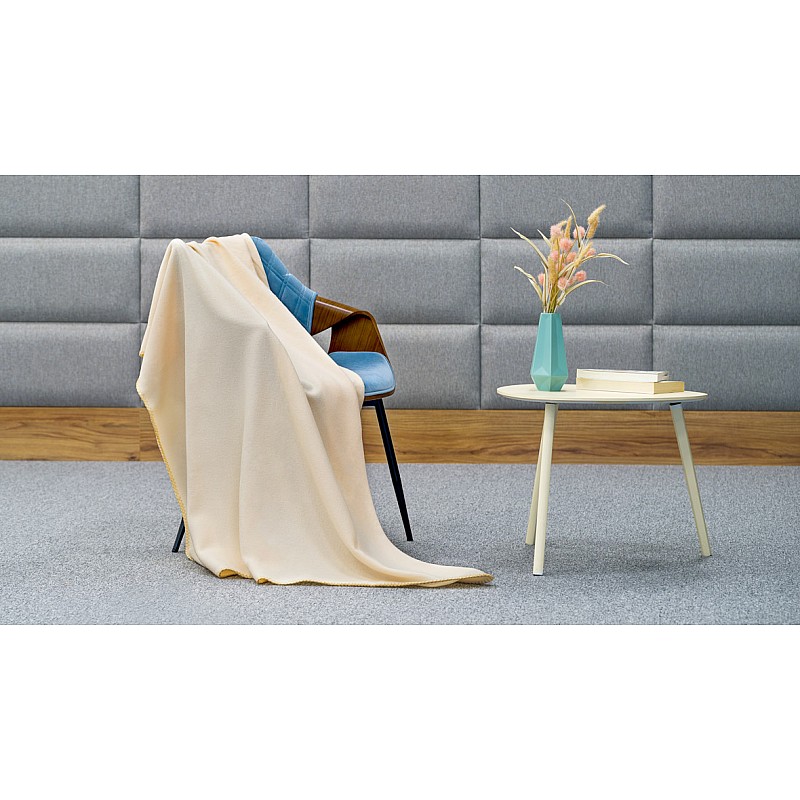 Κουβέρτα fleece 130x150 cm TEESA - κρέμα