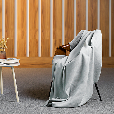 Κουβέρτα fleece 130x150 cm TEESA - γκρι