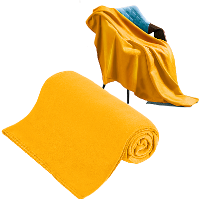 Κουβέρτα fleece 130x150 cm TEESA - κίτρινη