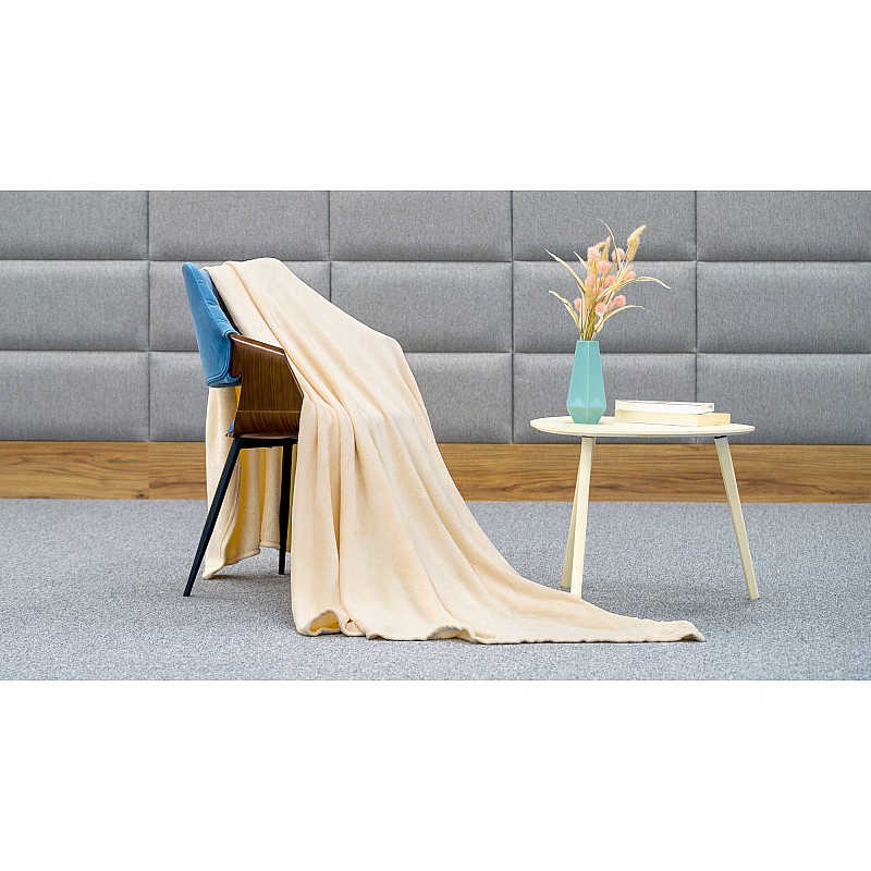 Κουβέρτα fleece 150x200 cm TEESA - κρέμα
