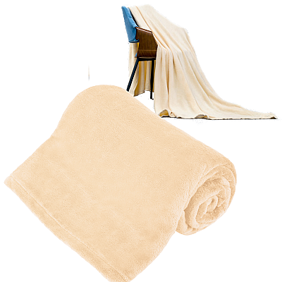 Κουβέρτα fleece 150x200 cm TEESA - κρέμα