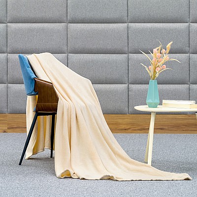 Κουβέρτα fleece 150x200 cm TEESA - κρέμα
