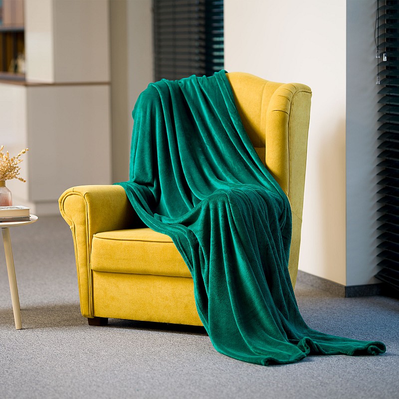Κουβέρτα fleece 200x220 cm TEESA - πράσινη