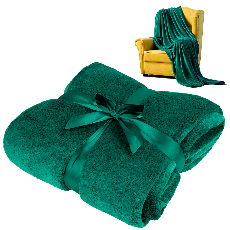 Κουβέρτα fleece 200x220 cm TEESA - πράσινη