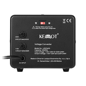 Μετατροπέας τάσης KEMOT 1600 W / 2000 VA