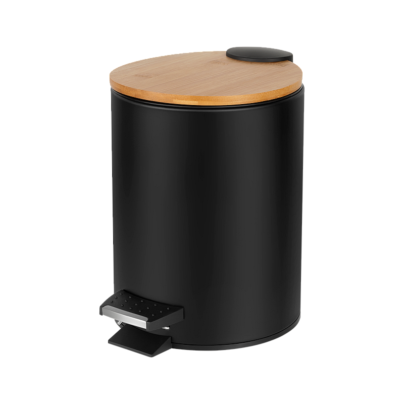 Κάδος απορριμμάτων μπάνιου 3 λίτρων (μαύρος)