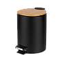 Κάδος απορριμμάτων μπάνιου 3 λίτρων (μαύρος)