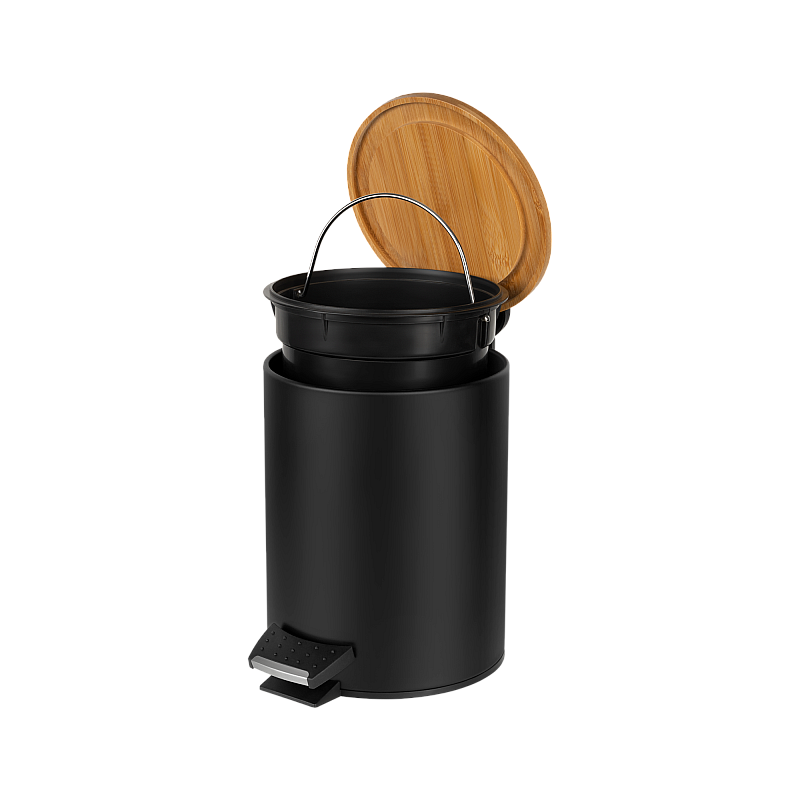 Κάδος απορριμμάτων μπάνιου 3 λίτρων (μαύρος)