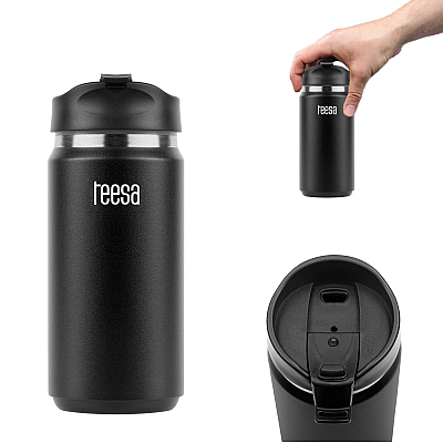 Θερμική κούπα TEESA 350ml μαύρη