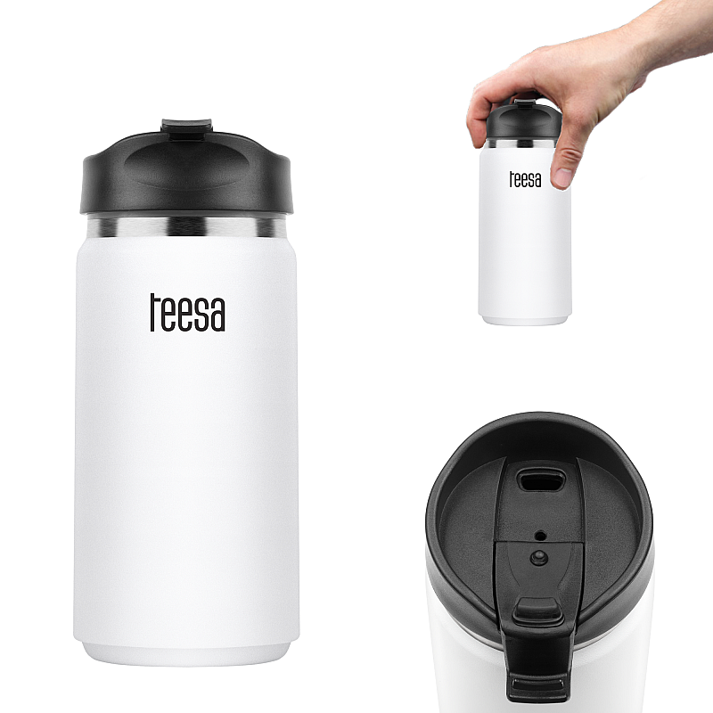 Θερμική κούπα TEESA 350ml λευκή