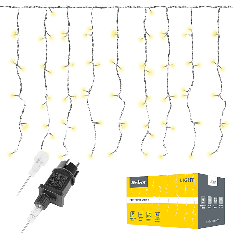 Κουρτίνα φωτός 5 m (330 LED), ζεστό λευκό χρώμα. IP 44 Κουρτίνα φωτός 5 m (330 LED), ζεστό λευκό χρώμα. IP 44
