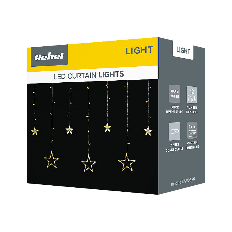 Rebel light κουρτίνα - αστέρια, ζεστό λευκό, 230V Rebel light κουρτίνα - αστέρια, ζεστό λευκό, 230V