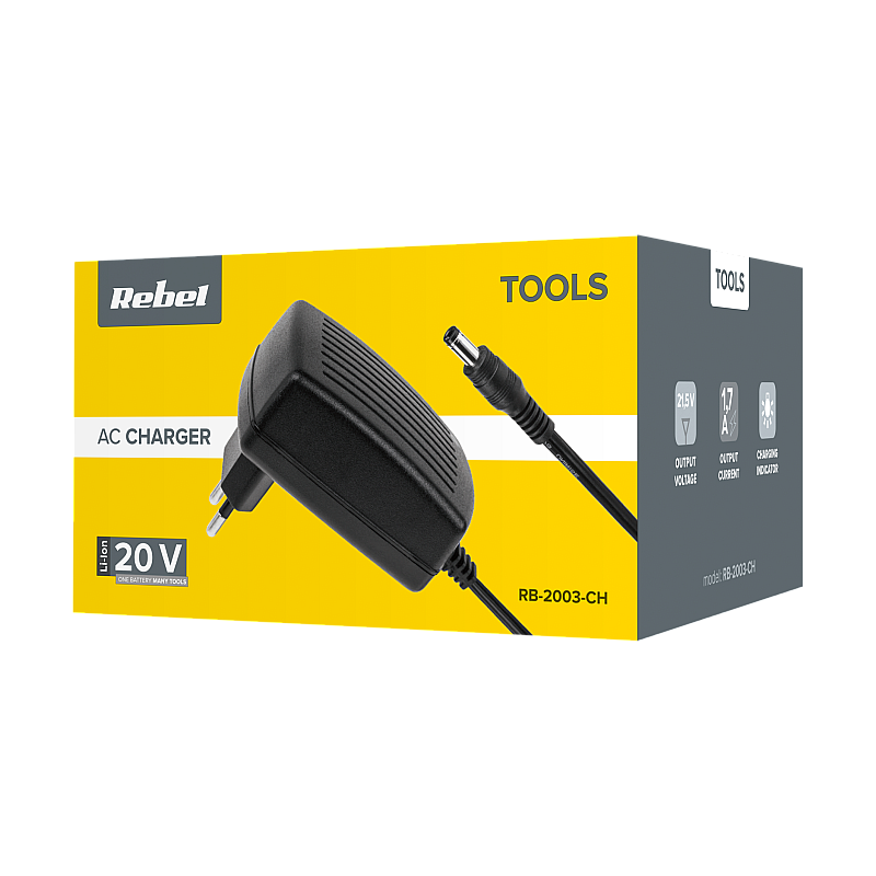 Φορτιστής μπαταρίας Rebel Tools 20V 2A/4A