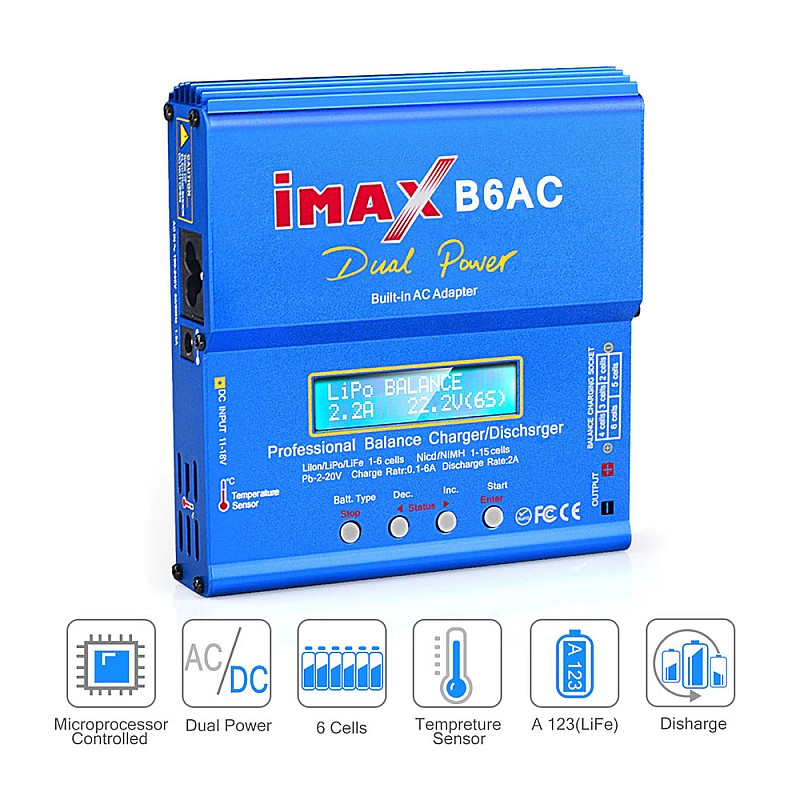 Φορτιστής εξισορρόπησης iMAX B6 80W E6168 Φορτιστής εξισορρόπησης iMAX B6 80W E6168