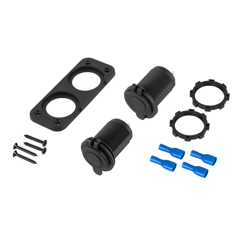 2xUSB 3100 mA φορτιστής αυτοκινήτου + υποδοχή αναπτήρα για τοποθέτηση