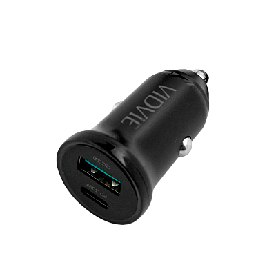 Φορτιστής αυτοκινήτου USB + USB Type-C 30W με PowerDelivery και QuickCharge Φορτιστής αυτοκινήτου USB + USB Type-C 30W με PowerDelivery και QuickCharge