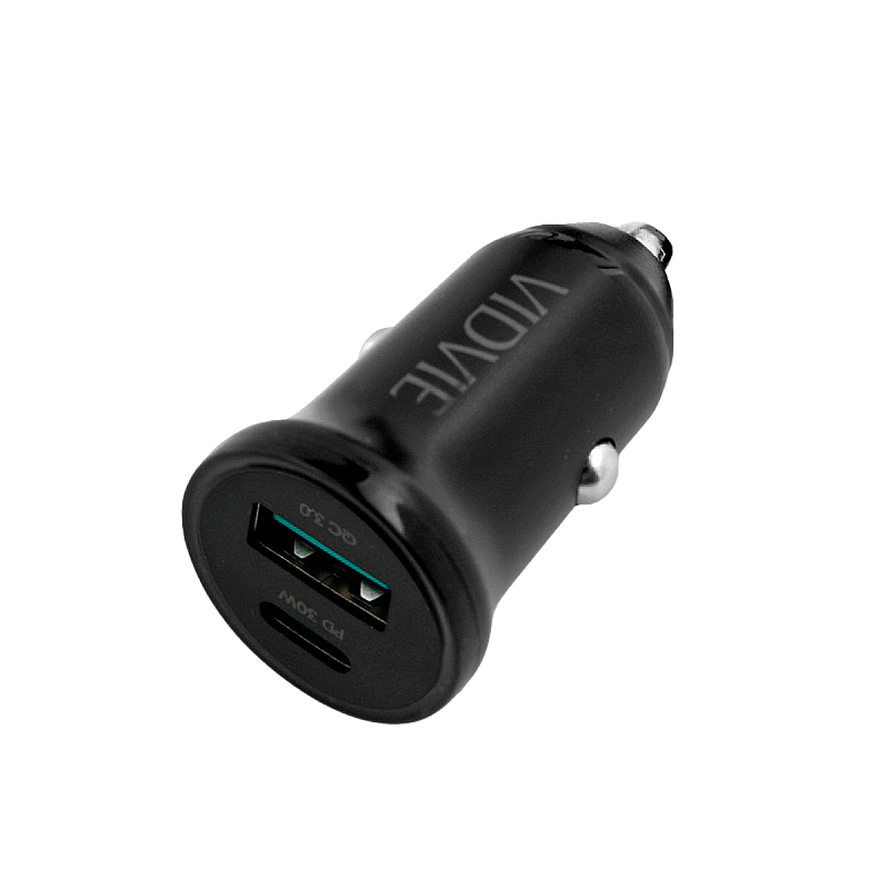 Φορτιστής αυτοκινήτου USB + USB Type-C 30W με PowerDelivery και QuickCharge Φορτιστής αυτοκινήτου USB + USB Type-C 30W με PowerDelivery και QuickCharge