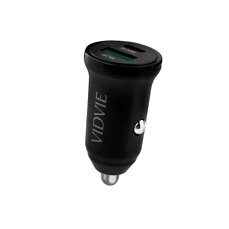 Φορτιστής αυτοκινήτου USB + USB Type-C 30W με PowerDelivery και QuickCharge Φορτιστής αυτοκινήτου USB + USB Type-C 30W με PowerDelivery και QuickCharge