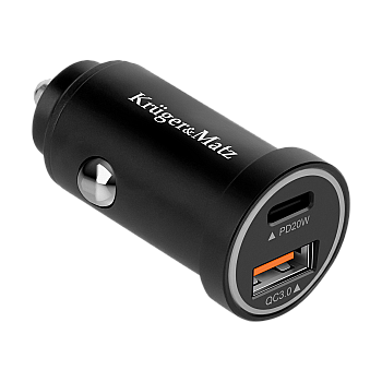 Φορτιστής αυτοκινήτου Kruger&Matz 38W με λειτουργίες Power Delivery και γρήγορης φόρτισης