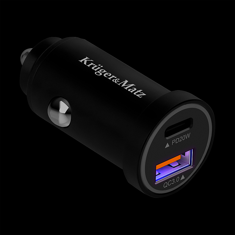Φορτιστής αυτοκινήτου Kruger&Matz 38W με λειτουργίες Power Delivery και γρήγορης φόρτισης