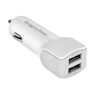Φορτιστής αυτοκινήτου Kruger&Matz 2xUSB 3000 mA με λειτουργία Quick Charge 3.0