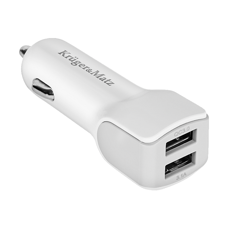 Φορτιστής αυτοκινήτου Kruger&Matz 2xUSB 3000 mA με λειτουργία Quick Charge 3.0