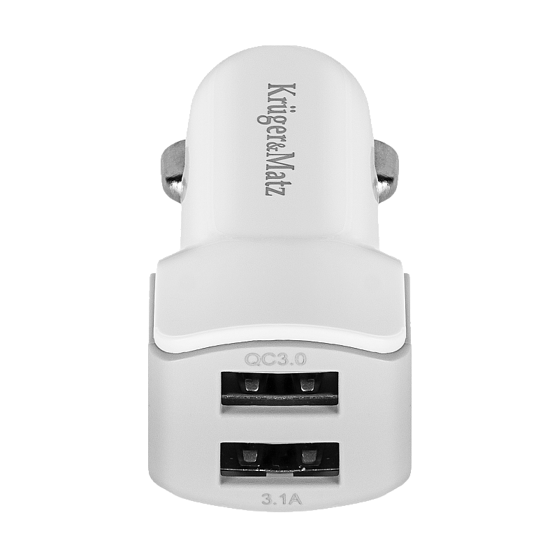 Φορτιστής αυτοκινήτου Kruger&Matz 2xUSB 3000 mA με λειτουργία Quick Charge 3.0