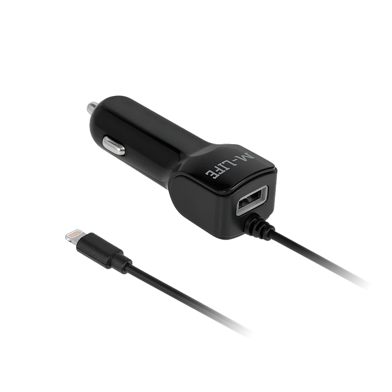 Φορτιστής αυτοκινήτου M-Life για Apple iPhone, iPad + USB 2100 mA