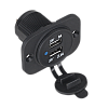 Φορτιστής αυτοκινήτου USB 12/24V 1A+2.1A βάση LXG526