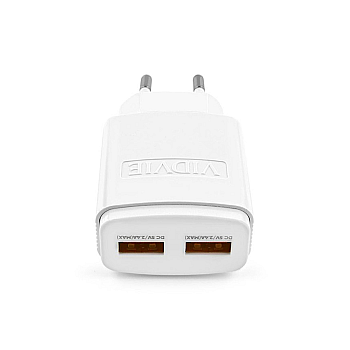 Διπλός φορτιστής USB + καλώδιο Type C 2400 mA