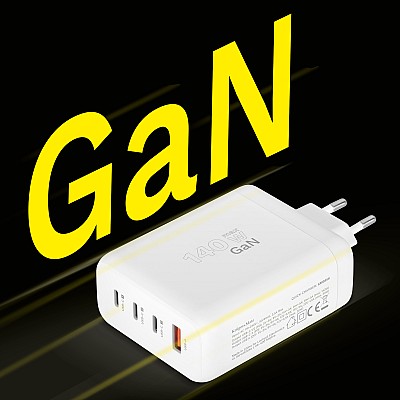 Φορτιστής τοίχου Kruger&Matz 140W GaN με γρήγορη φόρτιση και παροχή ισχύος Φορτιστής τοίχου Kruger&Matz 140W GaN με γρήγορη φόρτιση και παροχή ισχύος