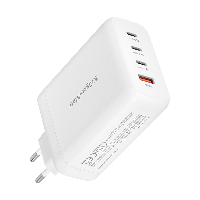 Φορτιστής τοίχου Kruger&Matz 140W GaN με γρήγορη φόρτιση και παροχή ισχύος Φορτιστής τοίχου Kruger&Matz 140W GaN με γρήγορη φόρτιση και παροχή ισχύος