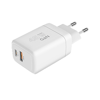 Φορτιστής δικτύου Kruger&Matz 45 W GaN με λειτουργία Power Delivery και Quick Charge