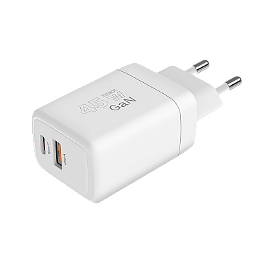 Φορτιστής δικτύου Kruger&Matz 45 W GaN με λειτουργία Power Delivery και Quick Charge