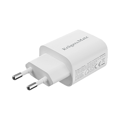 Kruger&Matz GaN διπλός φορτιστής USB με λειτουργία Power Delivery και Quick Charge