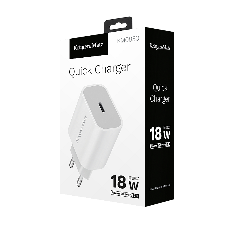 Φορτιστής ρεύματος Kruger&Matz με λειτουργία Power Delivery