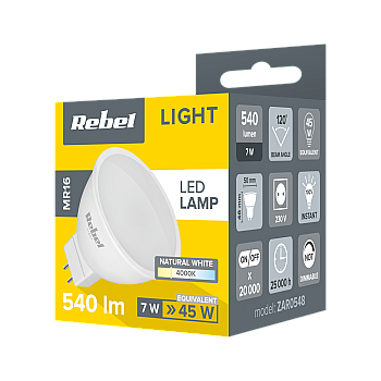 Lampa Led Rebel 7W, MR16 4000K, 230V
