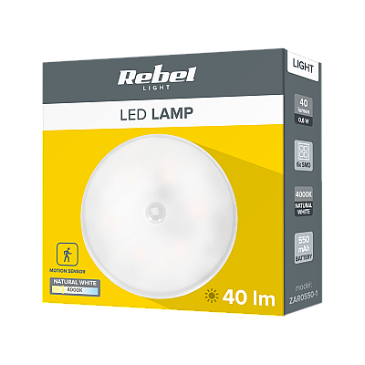 Επαναφορτιζόμενη νυχτερινή λάμπα LED με μαγνήτη και αισθητήρα κίνησης.