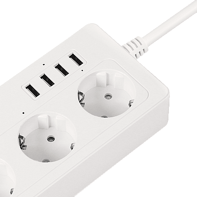 Πολύπριζο Kruger&Matz 4 γερμανικές πρίζες και 4xUSB 2100 mA Connect P6 Tuya Πολύπριζο Kruger&Matz 4 γερμανικές πρίζες και 4xUSB 2100 mA Connect P6 Tuya
