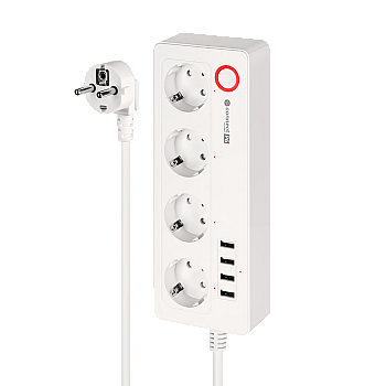Πολύπριζο Kruger&Matz 4 γερμανικές πρίζες και 4xUSB 2100 mA Connect P6 Tuya