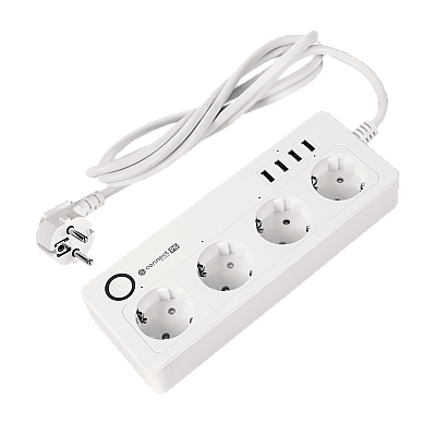 Πολύπριζο Kruger&Matz 4 γερμανικές πρίζες και 4xUSB 2100 mA Connect P6 Tuya Πολύπριζο Kruger&Matz 4 γερμανικές πρίζες και 4xUSB 2100 mA Connect P6 Tuya
