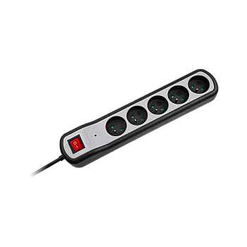 Πολύπριζο Rebel 5 πρίζες με διακόπτη (5m, 3x1,5mm)